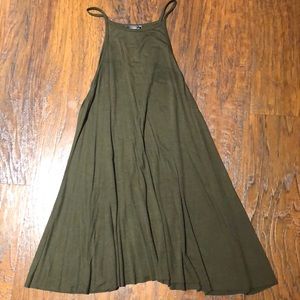 Long Green High Neck Tank Top